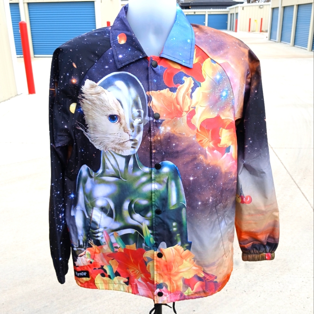 New RIPNDIP Galaxy Button up Jacket size Medium